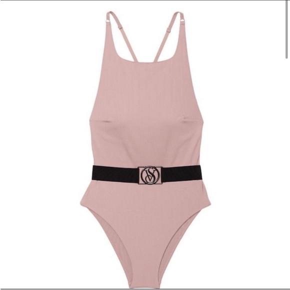 NWT VICTORIA’S SECRET WILD WANDERER BELTED HIGH NECK PADDED ONE PIECE SWIMSUIT - Picture 1 of 4
